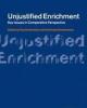 Unjustified Enrichment: Key Issues in Comparative Part 10
