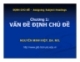 Bài giảng Vấn đề định chủ đề - Nguyễn Minh Hiệp, BA