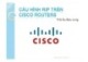 Bài giảng Mạng máy tính nâng cao - Chương 8: Cấu hình RIP trên Cisco Routers