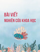 Ảnh hưởng của một số loài vi tảo biển làm thức ăn đến tốc độ sinh trưởng, thời gian biến thái và tỷ lệ sống của ấu trùng ngao dầu (Meretrix meretrix Linnaeus, 1758) giai đoạn trôi nổi
