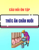 Câu hỏi ôn tập môn Thức ăn chăn nuôi