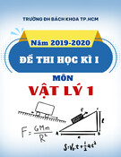 Đề thi học kì I môn Vật lý 1 năm học 2019 – 2020 có đáp án (Đề thi số: 2229)