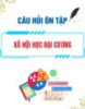 Câu hỏi ôn tập Xã hội học đại cương