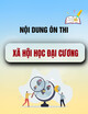 Nội dung ôn thi Xã hội học đại cương