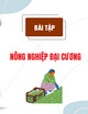 Bài tập Nông nghiệp đại cương