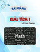Bài giảng Giải tích 1: Chương 2 - Lê Thái Thanh