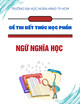 Đề thi kết thúc học phần môn Ngữ nghĩa học