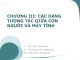 Bài giảng Thiết kế và lập trình tương tác (Phần 1): Chương 3 - Các dạng tương tác giữa con người và máy tính