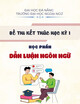 Đề thi kết thúc học kì 1 môn Dẫn luận ngôn ngữ năm 2019-2020