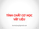 Bài giảng Vật liệu tinh thể học: Tính chất cơ học vật liệu